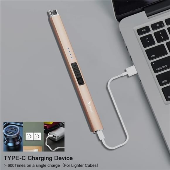 Electric Lighter Arc Windproof Flameless USB Lighter Rechargeable - Picture 10 of 12